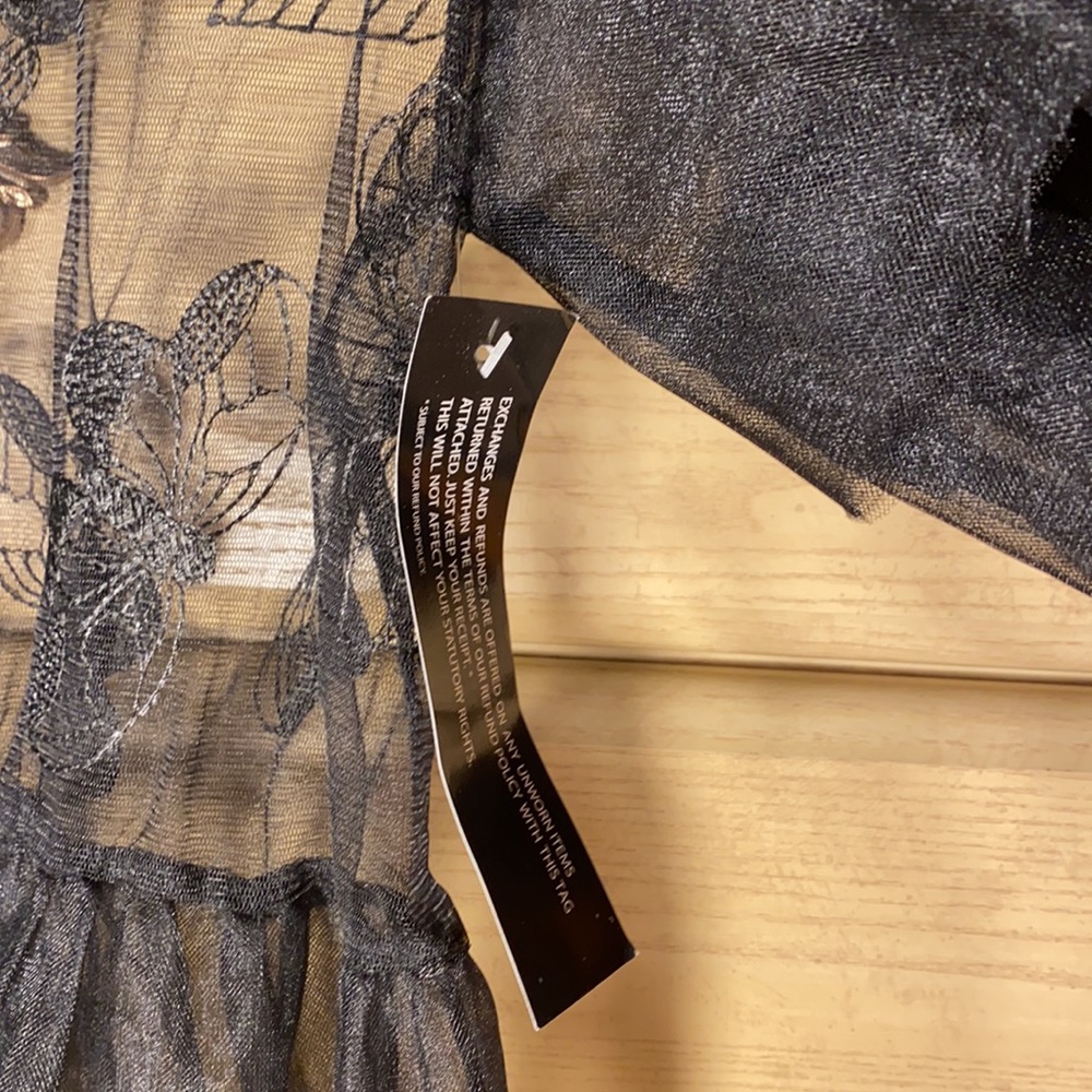 NWT Sister Jane Dream tiered flutter sleeve peplum rhinestone crystal blouse - Picture 14 of 16